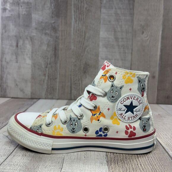 Converse Chuck Taylor AllStar CTAS High Top Boys Toddler Size 12 Wolf Pack White - Picture 8 of 13